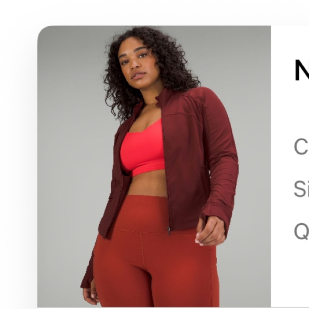 lululemon athletica red merlot Nulu cropped define jacket